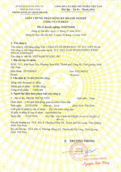 Giấy phép kinh doanh